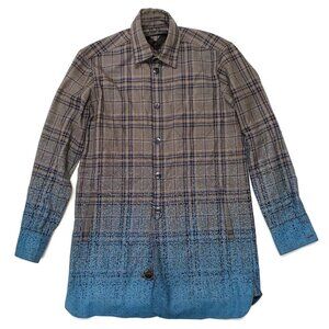Fugahum Jacket Medium Wool‎ Blend Plaid Shirt Button Japan Long Sleeve Flannel
